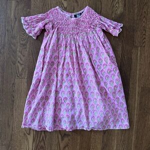Madison Matthews Girls Smocked Block Print Dress sz. 3 (XS)